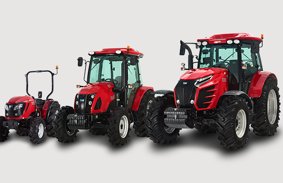Three types of TYM tractors for light, medium or heavy duty tasks